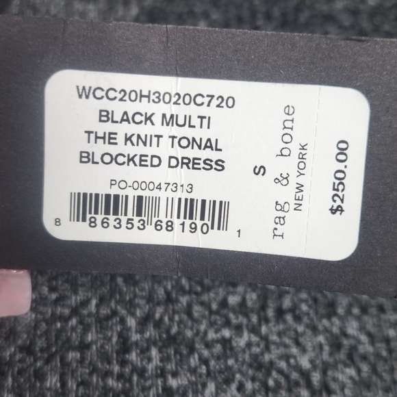 New Rag & Bone Knit Tonal Blocked Mini Dress Size S - Picture 12 of 12